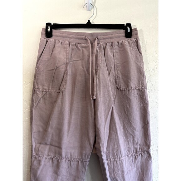 Khaki Pull On Joggers Woman's Size 10 pockets drawstring casual - Picture 6 of 13